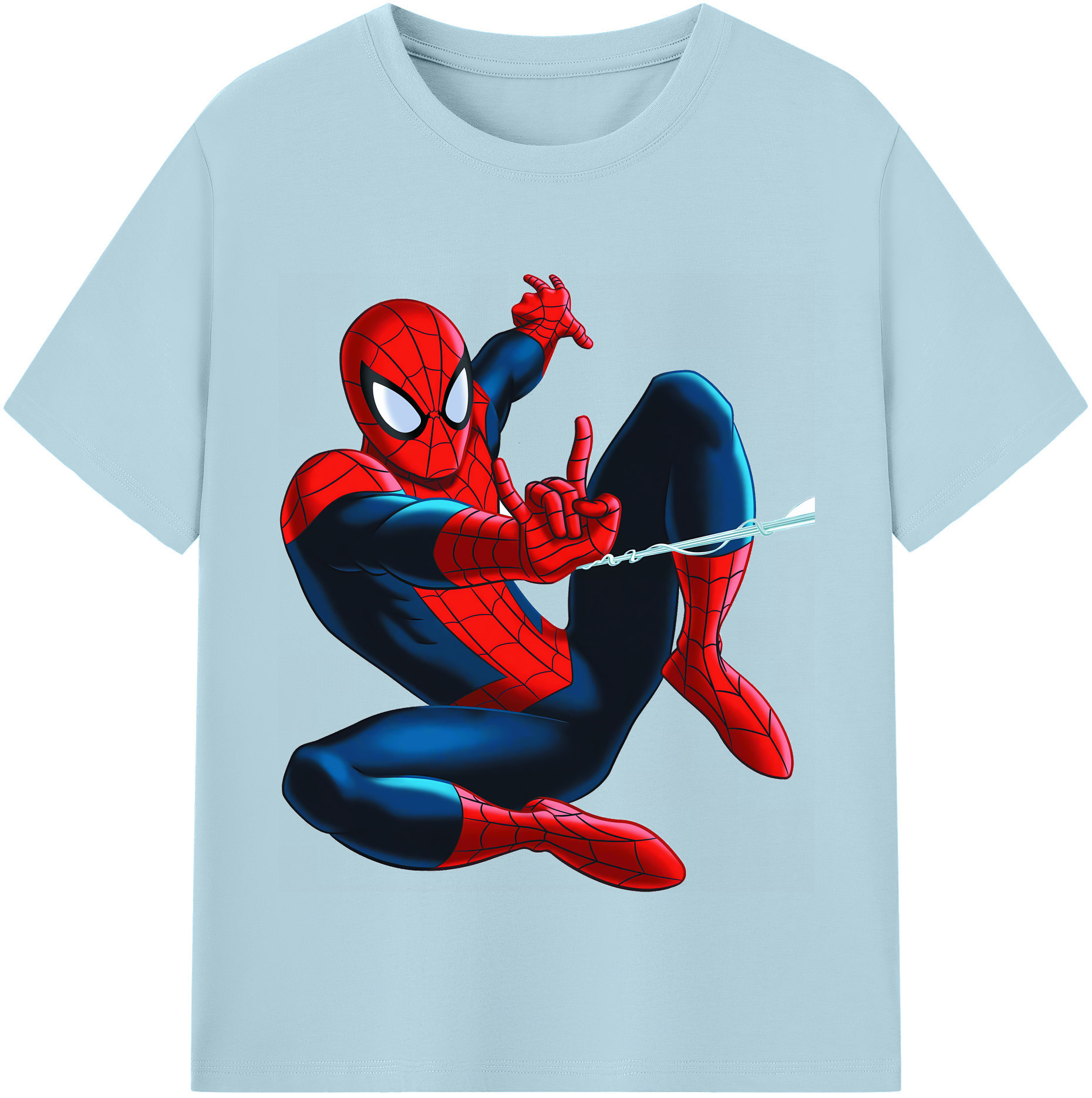 （画像用） Spider Man スパイダーマン 綿100％半袖Tシャツ（フロントプリント）